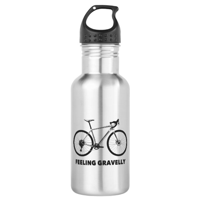 Feeling Gravelly Cycling Stainless Steel Water Bottle (Front)
