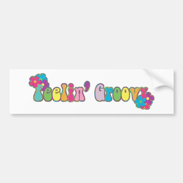 Feeling Groovy Bumper Sticker (Front)