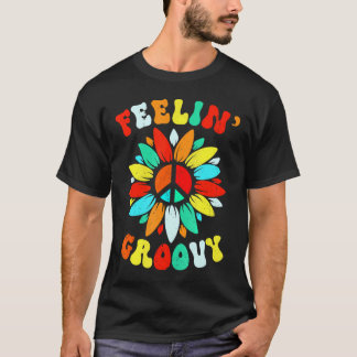 Feeling Groovy Flower 60S 70S Hippie Funny T-Shirt