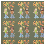 Feeling Groovy Illustrated Seventies Cartoon Fabric