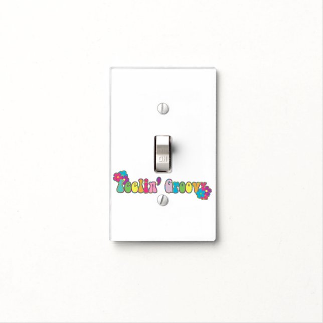 Feeling Groovy Light Switch Cover (In Situ)
