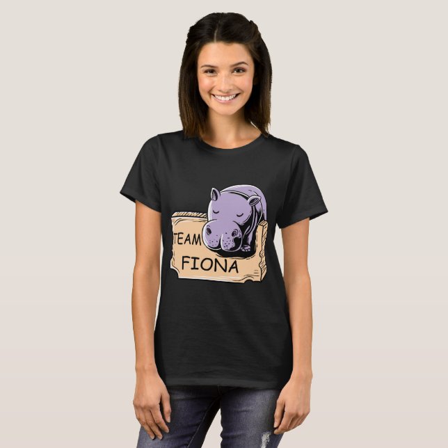 Feeling Hip Preemie Baby Hippo Fiona Team Fiona T-Shirt (Front Full)