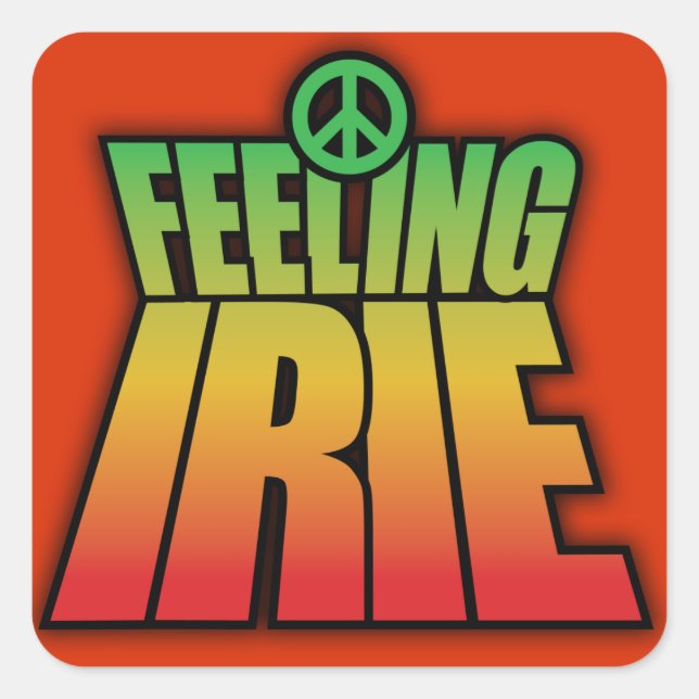 Feeling Irie Square Sticker (Front)