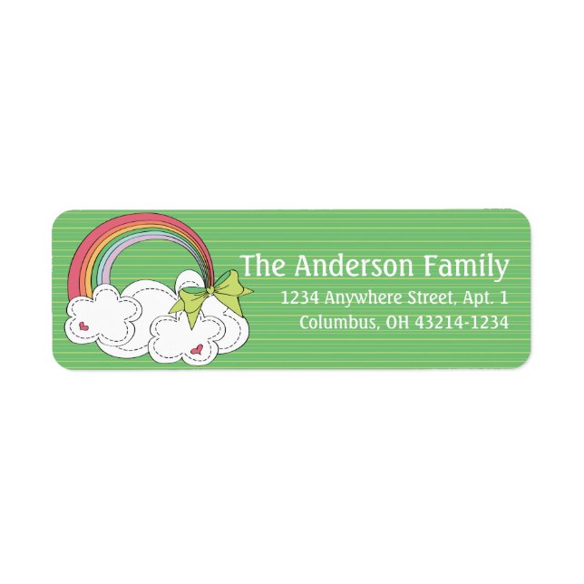 Feeling Irish Rainbow St. Patrick's Day Labels (Front)
