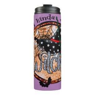 Feeling Kinda Witchy - Halloween Witch Hat Thermal Tumbler