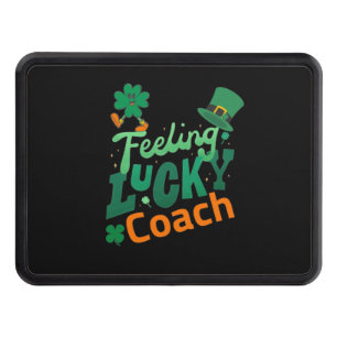Feeling lucky coach for irish saint patrick's day hitch cover