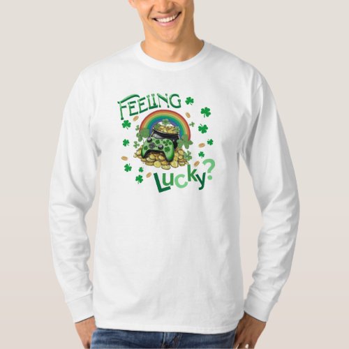 Feeling Lucky Gaming Mens Long Sleeve T_Shirt