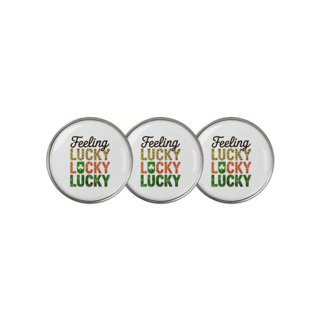 Feeling Lucky Golf Ball Marker (3 Up)