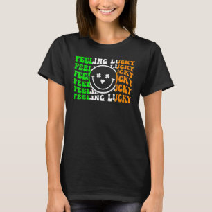 Feeling Lucky Irish Flag Shamrock Leaf St Patrick' T-Shirt