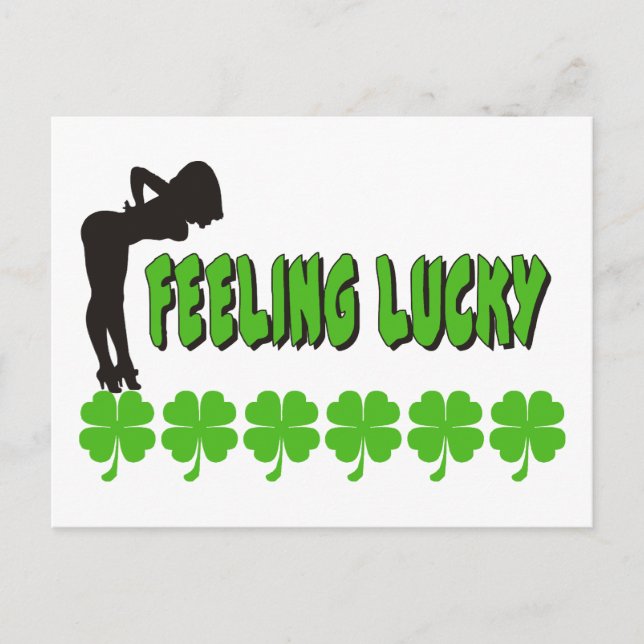 Feeling Lucky Irish Women's Gift Postcard (Front)
