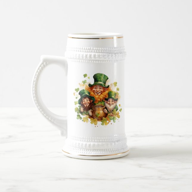 Feeling Lucky | Leprechauns | St. Patrick's Beer Stein (Left)