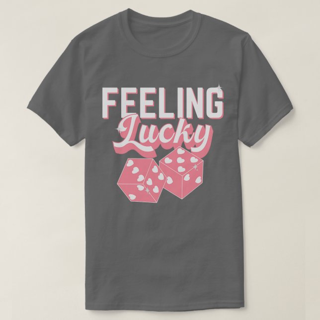 Feeling Lucky Retro Valentine T-Shirt (Design Front)