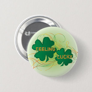 Feeling Lucky 🍀 Shamrock Clovers Button