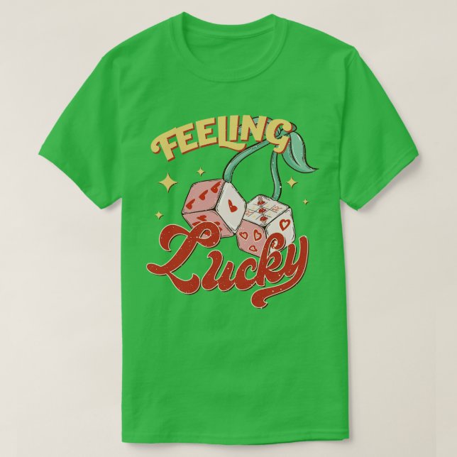 Feeling Lucky Tic Tac Toe Love Game Valentine Gift T-Shirt (Design Front)