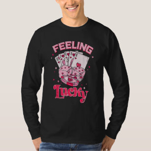 Feeling Lucky Valentine Pocket Xoxo Lucky Valentin T-Shirt