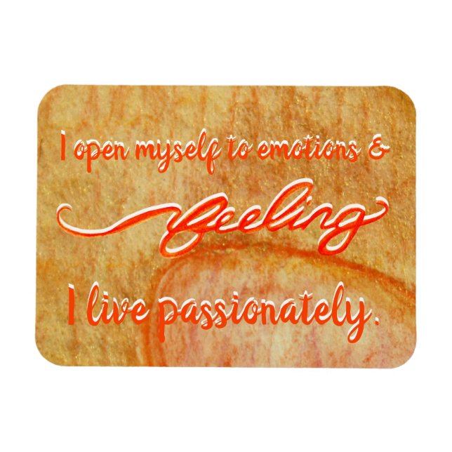 "Feeling" Orange Sacral Chakra Words Magnet (Horizontal)