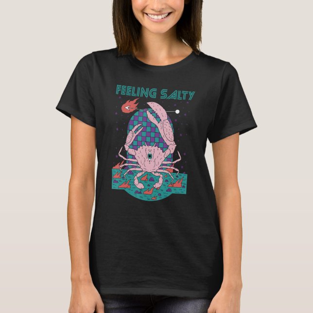 Feeling Salty Mystic Crab Crawfish Sea animal T-Shirt (Front)