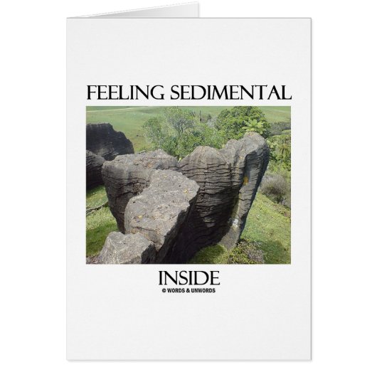 Feeling Sedimental Inside Limestone Geology Humor Cards (Front)