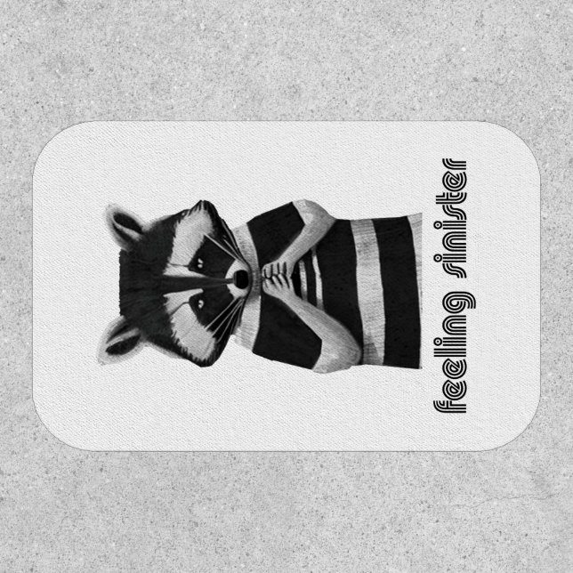 Feeling Sinister Funny Raccoon Patch (Front)