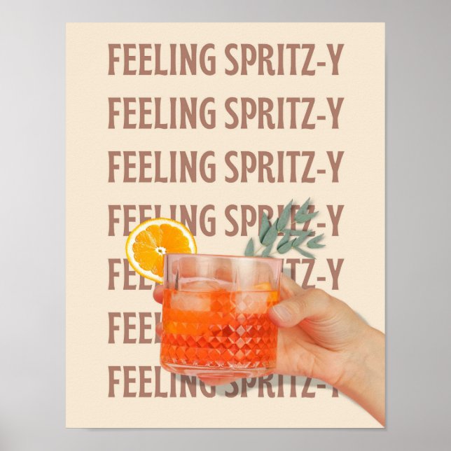 Feeling Spritzy Bar Cart Poster (Front)