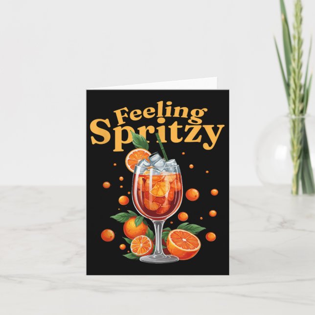 Feeling Spritzy Tail Spritz Summer Drink Party  Card (Front)