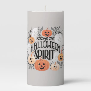 Feeling the Halloween Spirit Pillar Candle