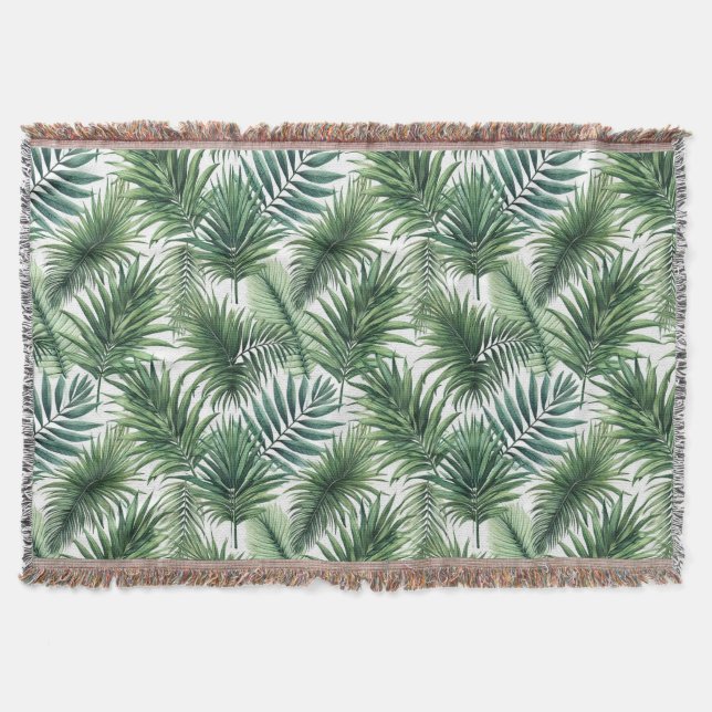 Feeling Tropical Throw Blanket (Front)