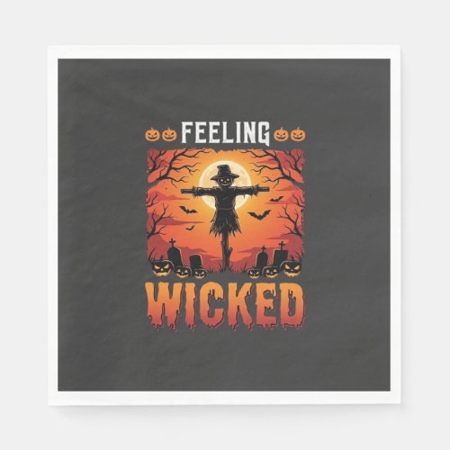 Feeling Wicked Halloween Scarecrow Design_1 Napkins