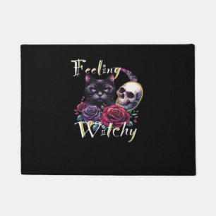 Feeling Witchy Black Cat Classic T-Shirt Doormat