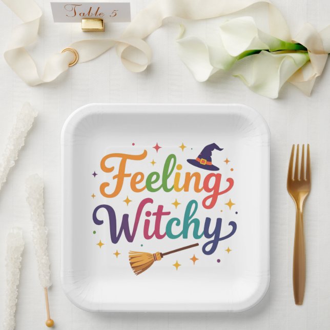 Feeling Witchy Paper Plates (Wedding)
