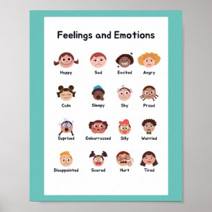 Feelings and Emotions School Education Learning Poster