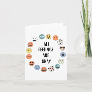 Feelings Are Okay School Teacher Psychologist Coun Card
