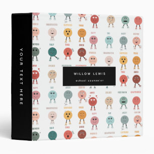 Feelings Emotions Faces Chart School Counselor 3 Ring Binder