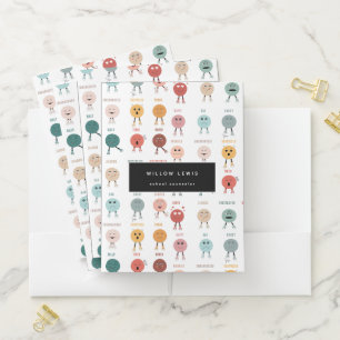 Feelings Emotions Faces Chart School Counselor Pocket Folder