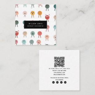 Feelings Emotions Faces Chart School Counselor Square Business Card