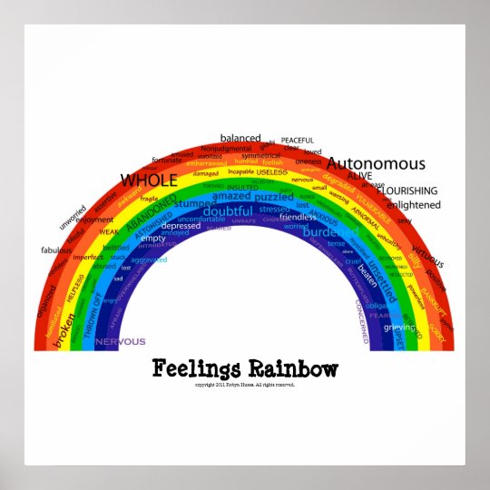 Feelings Rainbow Poster | Zazzle