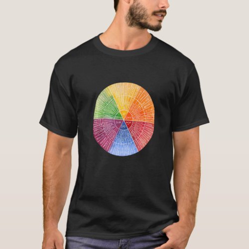 Feelings Wheel Emotion Chart Therapy Mental Health T_Shirt