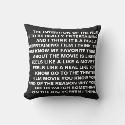 Feels Like A Movie Pillow