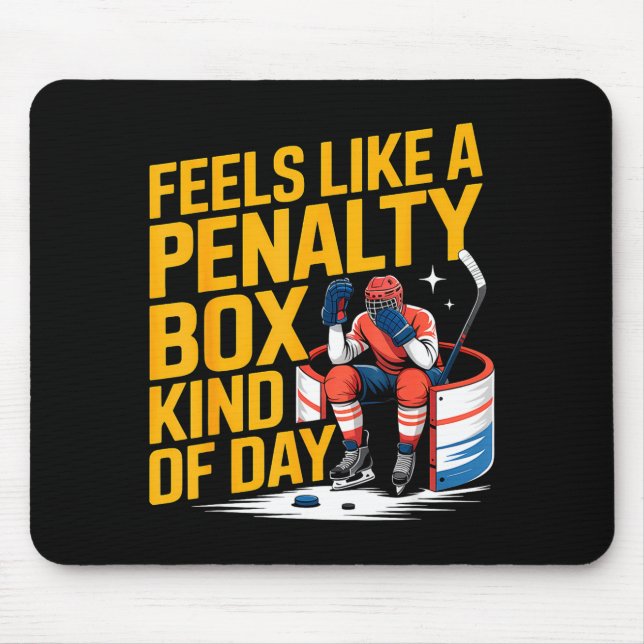 Feels Like A Penalty Box Kind Of Day Funny Hockey  Mouse Pad (Front)