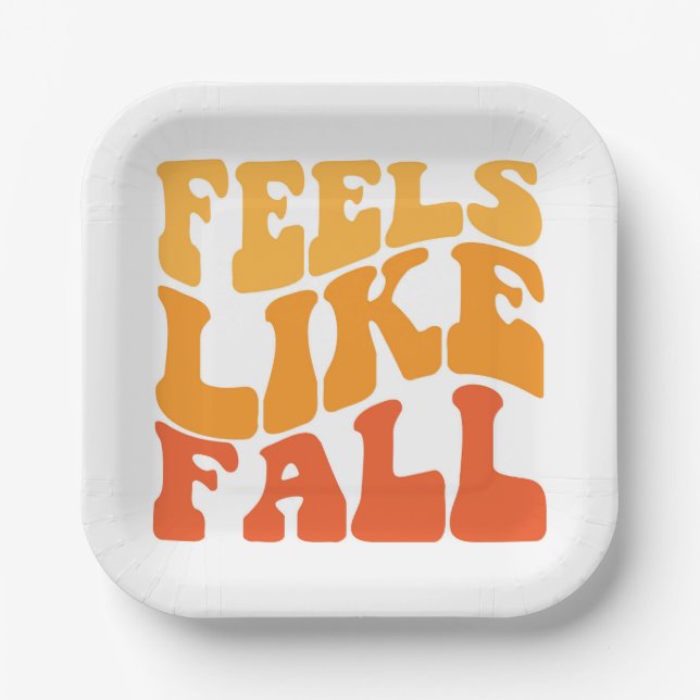 Feels Like Fall Paper Plates (Front)