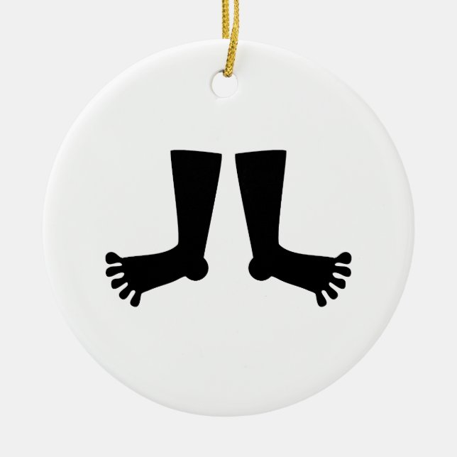 Feet Ceramic Ornament (Front)