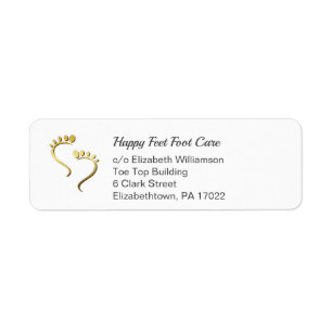 Feet Chiropodist Podiatrist Pedicure Label