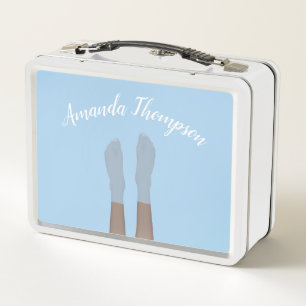 Feet (dark skin) in the Lake Lunch Box