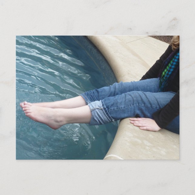 Feet in Fountain Postcard (Front)