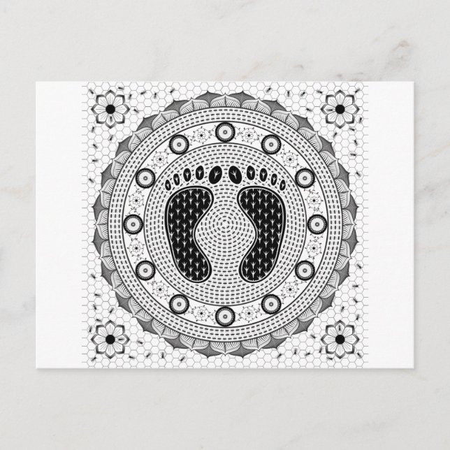 Feet Mandala Postcard (Front)