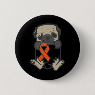 Feet Orange Ribbon Pocket Leukemia Cancer Awarenes Button