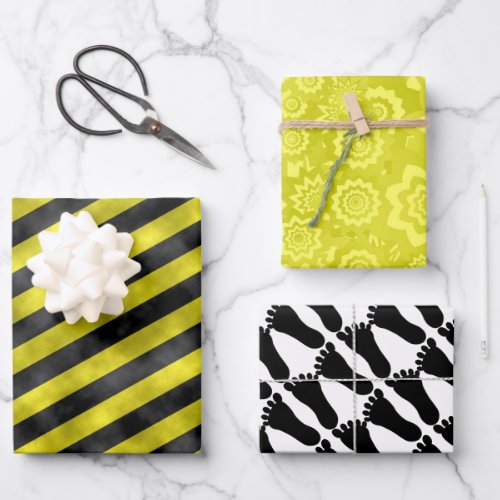 Feet  Stripes Wrapping Paper Sheets