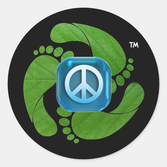 feetpeace™ Round Sticker (Front)