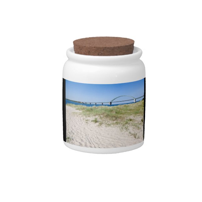 Fehmarn Belt Bridge Candy Jar (Front)