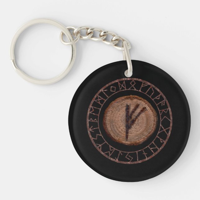 Fehu - Elder Futhark rune Keychain (Front)